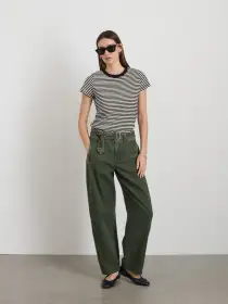 Prospect Tee in Stripe(White/Black,XS)