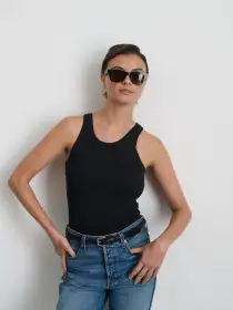 Everyday Rib Tank(Black,XS)