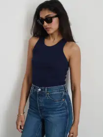 Everyday Rib Tank(Dark Navy,XS)