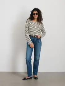 Emily Tee in Stripe(Natural/Black,XS)