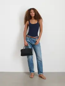 365 Ribbed Tank(Dark Navy,XS)