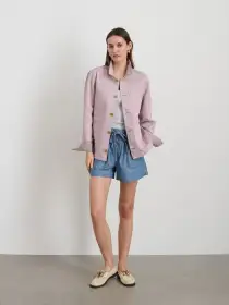 Britt Work Jacket in Herringbone(Thistle,XS)
