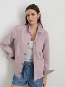 Britt Work Jacket in Herringbone(Thistle,XS)