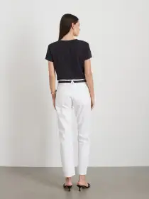 Jane Mid Rise Straight Jean(Shiro White Wash,24)