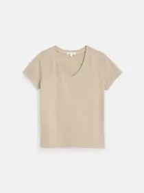Elliott V Neck Tee in Cotton