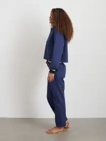 Marfa Work Jacket In Herringbone(Midnight Blue,XS)