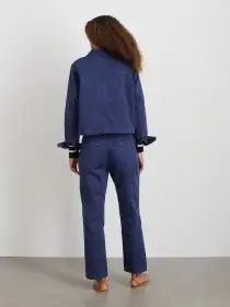 Marfa Work Jacket In Herringbone(Midnight Blue,XS)