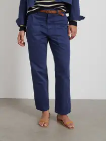 Neil Pant in Herringbone(Midnight Blue,2)