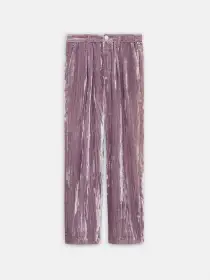 Becky Malinsky x Alex Mill Walker Pleated Pant in Velvet