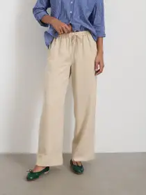 Riley Pant in Drapey Twill(Summer Linen,XS)