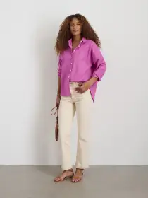 Jo Shirt in Cotton Poplin(Rosebud,XXS)