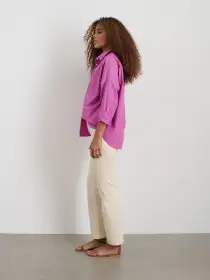 Jo Shirt in Cotton Poplin(Rosebud,XXS)