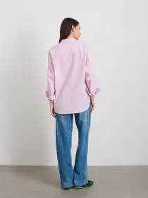 Jo Shirt in Stripe(Lavender/White,XXS)