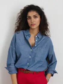 Jo Shirt in Chambray(Chambray Rinse Wash,XXS)