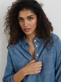 Jo Shirt in Chambray(Chambray Rinse Wash,XXS)