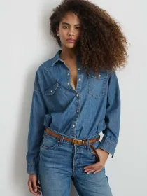Santa Fe Shirt in Denim(Santa Fe Medium Wash,XS)