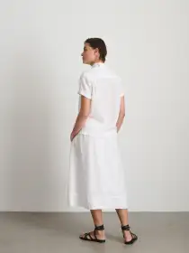 Maddie Skirt in Linen(White,XXS)
