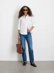 Val Shirt in Poplin(White,XXS)