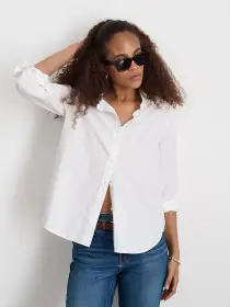 Val Shirt in Poplin(White,XXS)