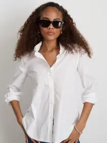 Val Shirt in Poplin(White,XXS)