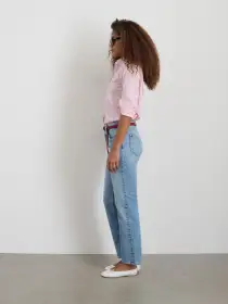 Val Shirt in Striped Poplin(Pink/White,XXS)