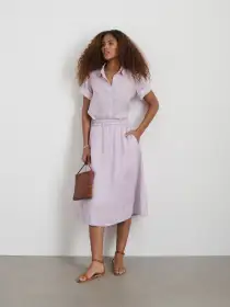 Maddie Skirt in Linen(Thistle,XXS)
