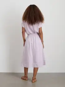 Maddie Skirt in Linen(Thistle,XXS)