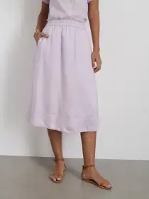 Maddie Skirt in Linen(Thistle,XXS)