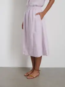 Maddie Skirt in Linen(Thistle,XXS)