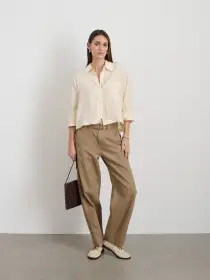 Gemma Top In Cupro(Ivory,XS)