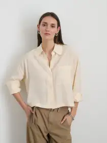 Gemma Top In Cupro(Ivory,XS)