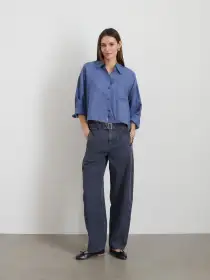 Gemma Top In Cupro(Wild Blueberry,XS)