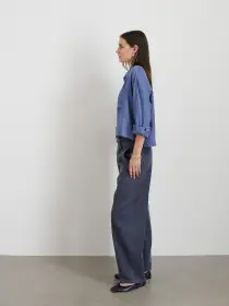 Gemma Top In Cupro(Wild Blueberry,XS)