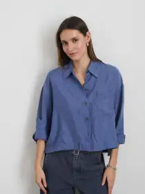 Gemma Top In Cupro(Wild Blueberry,XS)