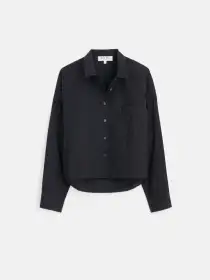 Cropped Jo Shirt in Cotton Poplin
