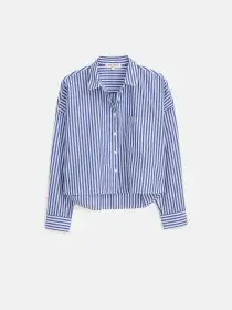 Cropped Striped Jo Shirt in Cotton