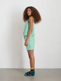 P'Jimmies Sleep Cami in Stripe(Green Stripe,XXS)
