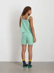 P'Jimmies Sleep Cami in Stripe(Green Stripe,XXS)