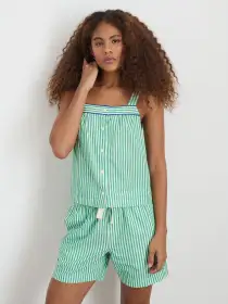 P'Jimmies Sleep Cami in Stripe(Green Stripe,XXS)