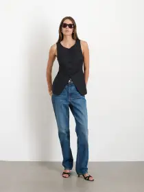 Sammy Vest in Wool Blend(Black,XS)