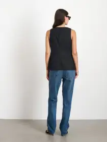 Sammy Vest in Wool Blend(Black,XS)
