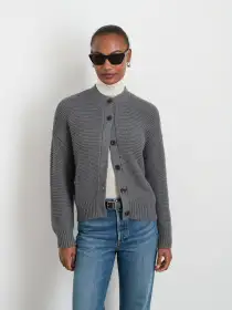 Nico Cardigan in Cotton(Heather Grey,XS)