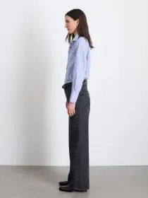Val Shirt in Striped Poplin(Blue/White,XXS)
