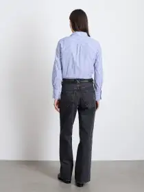Val Shirt in Striped Poplin(Blue/White,XXS)