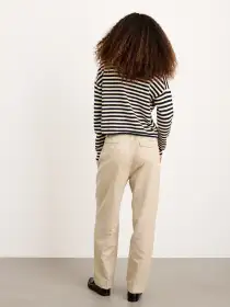 Taylor Striped Cardigan in Cotton Cashmere(Navy/Ivory,XS)