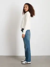 Taylor Rollneck Cardigan in Cotton Cashmere(Ivory,XS)