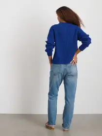 Amalie Pullover Sweater(Imperial Blue,XS)