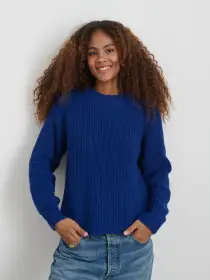 Amalie Pullover Sweater(Imperial Blue,XS)