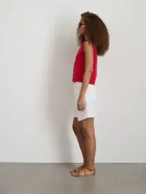 Bridget Vest in Cotton(Tomato,XS)