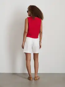 Bridget Vest in Cotton(Tomato,XS)